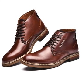 Chukka Boots Fashion and Comfort Casual Oxfords Ankle Lace Up Boot Light-coffee