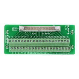 Terminal Block Connector, IDC40P 40 Pin Header Breakout Board Terminal Block Connector PLC Interface with Bracket for PLC Servo and DIN Rail Mount