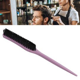 Beard Teasing Brush, Grooming Portable Rat Tail Teasing Hair Brush for Travel (Light Purple)