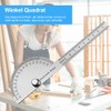 FEMONGY Protractor Protractor Metal 180° Stainless Steel Goniometer with Locking