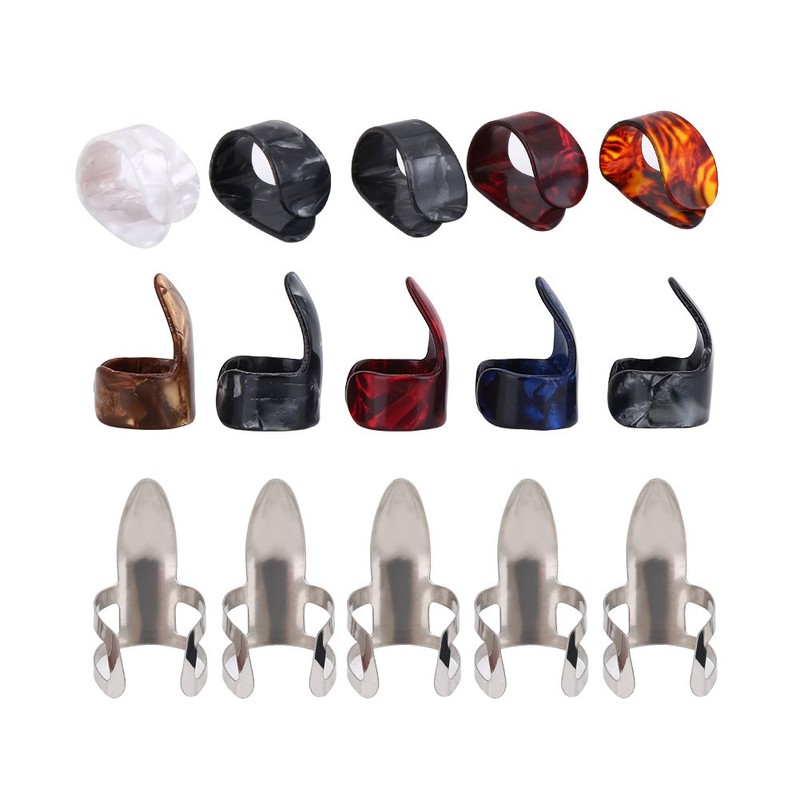 Protector De Dedo Para Tocar,Thumbpicks Finger Pick,15Pcs Dedo Pulgar De