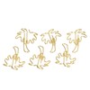 50 Pcs Paper Clips Portable Mini Cute Golden Coconut Tree