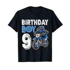 Motocross MX 9th Gift 9 Year Old Dirt Bike Birthday Party T-Shirt