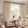 Black Decorative Crystal Curtain Rods,Heavy Duty Adjust 18-45",2 Pack