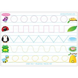 Ashley Productions ASH95011 Smart Polyâ¢ Learning Mat, Prewriting & Shape, Polypropylene (PP)/Paper, 12" x 17"