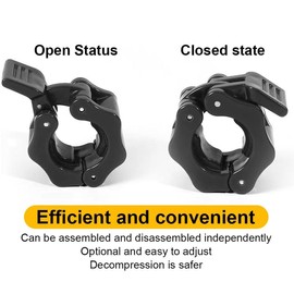 EORPAVU Fitness Collars, Barbell Bar, Quick Release Device, Dumbbell Clamp, Bar Lock Ring, Suitable for Fitness Strength Training (Pack of 4)