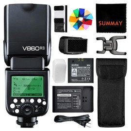 GODOX V860II-S TTL Camera Flash 1/8000s HSS GN60 with Rechargeable Battery External Flash Speedlight for Sony Cameras (V860II-S)