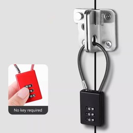 Maizoon 5 Pack 3 Digit Combination Lock with 500mm Heavy Duty Wire Rope Keyless Resettable Code Combination Security Padlock for Gates, Gym, Locker and Suitcase