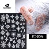 COLORBIRD Nail Sticker Christmas Parts, Snowflake, Cute, Snowflake, Snowflake, 3D