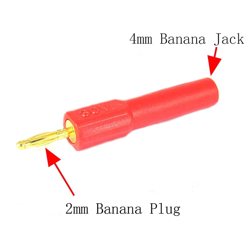 6 Pcs Banana Male to Female Plug 2mm to 4mm