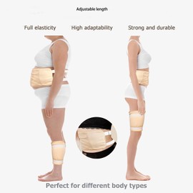 Castor Oil Pack Wrap, Reusable and Washable Organic Cotton Castor Oil Wrap Waist and Neck, with Adjustable Straps for Liver, Stomach, Constipation, Comfortable Fit for Women and Men (Without Oil)