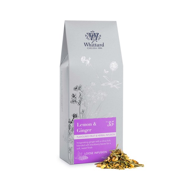 Whittard of Chelsea Lemon and Ginger Tea Loose Leaf Pouch