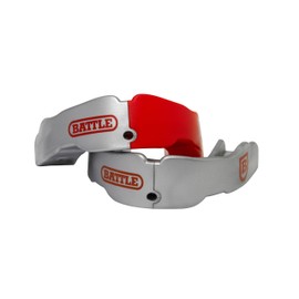 Battle Sports Science 2 Color Adult Mouthguard (2-Pack), Red/Silver