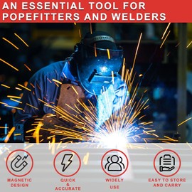 Pipe Marking Center Tool Y Shaped, Magnetic Pipe Center Finder Tool, Pipefitter Tools Pipe Fitting Tools with Adjustable Scale Bubble Level Protractor for 1-1/2 to 6 Diameter