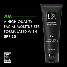 Tiege Hanley- Crema hidratante facial para hombres, crema hidratante facial matutina con FPS 20 Crema para el cuidado de la piel y el rostro de...    