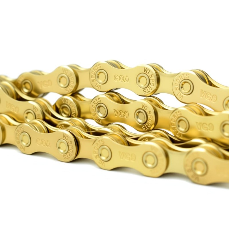 Bicycle Chains Bicycle Chain 9 Speed 116 Unisex Gold for