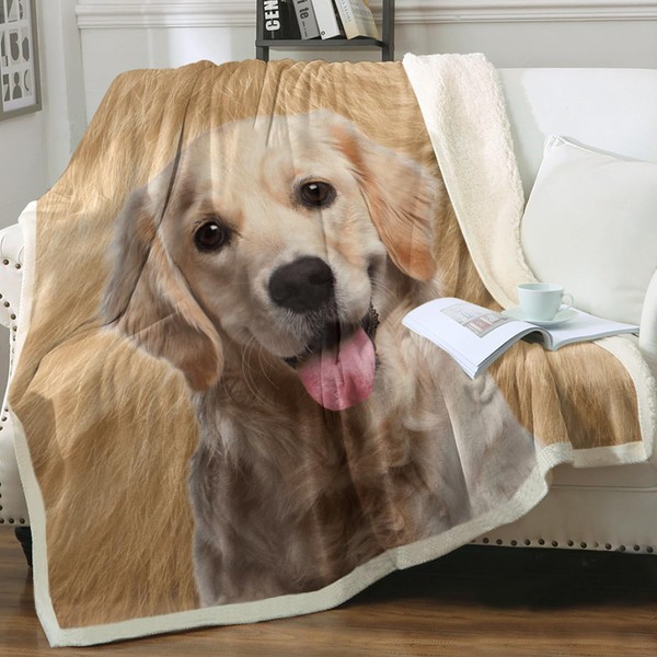 Sleepwish Sherpa Fleece Blanket Puppy Dog Plush Throw Blanket Fuzzy