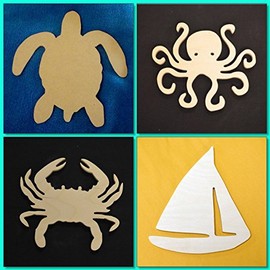 Acharmed Monograms Wooden Crab Wall Decor, Wooden Nautical Wall Decor, Nautical Nursery Decor, Nursery Decor (24")