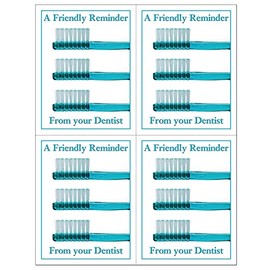 Laser Reminder Postcards, Dental Appointment Reminder Postcards. 4 Cards Perforated for Tear-off at 4.25" x 5.5" on an 8.5" x 11" Sheet of 8 Pt Card Stock. (500)