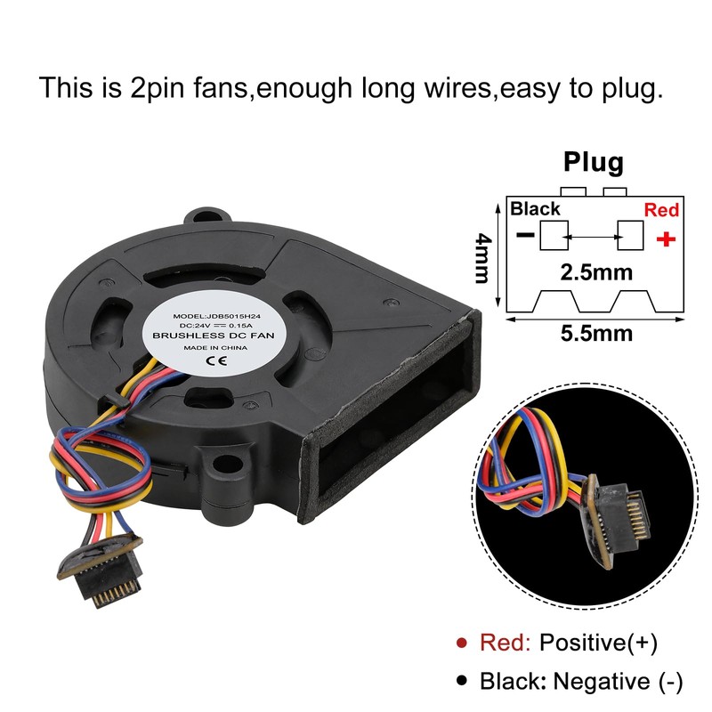 5015 24Vp1 Fan Dual Ball Bearing Cooling Blower Fan for