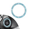 FSTURIOS Bling Crystal Double Rhinestone Car Engine Start Ring Decals,