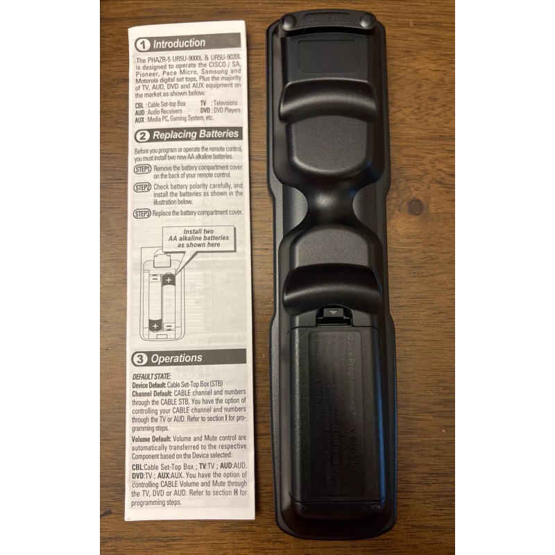 Universal Remote Control PHAZR-5 Remote UR5U-9020L New!