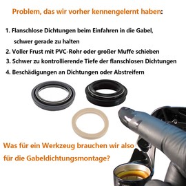 Dust Seal Installation Tool Fork Dust Seal Driver Dust Scraper Installation Tool Guide for Fox Rockshox Suspension Fork Lower Leg in 30mm 32mm 34mm 35mm 36mm 38mm 40mm (Size 34)