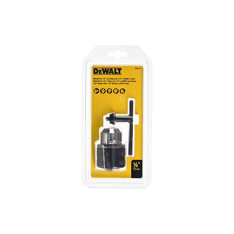 DEWALT Mandril Con Llave 1/2 Pulgadas En Caja DW21E