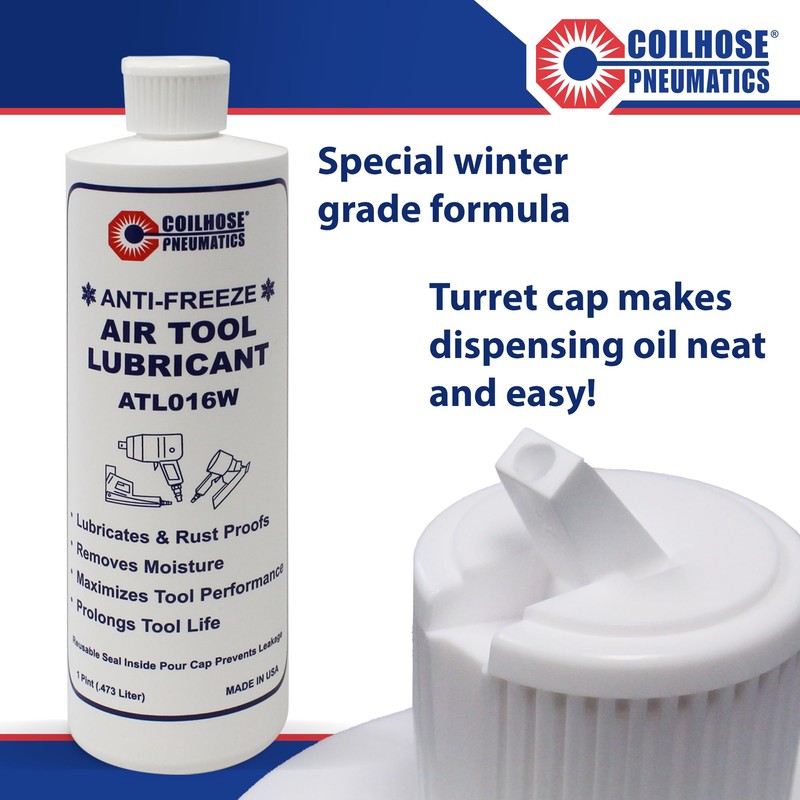 Coilhose Pneumatics ATL016W Wintergrade Air Tool Lubricant, 16-Ounce Bottle