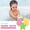 3Pcs Wood Pulp Cotton Baby Sponge Set for Bathing: Rabbit,