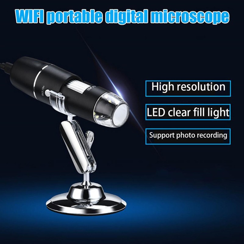 Wireless Digital Microscope 0 to 1000X 8 LED Lights Portable