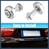 INFINAUTO 4 Pcs Aluminum Alloy License Plate Bolt Screw Nuts