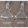 Kiss of Leather Viking Axe Pendant 925 Sterling Silver No.385,