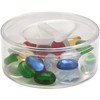 Pioneer Plastics 016C Clear Small Round Plastic Container with Pinch