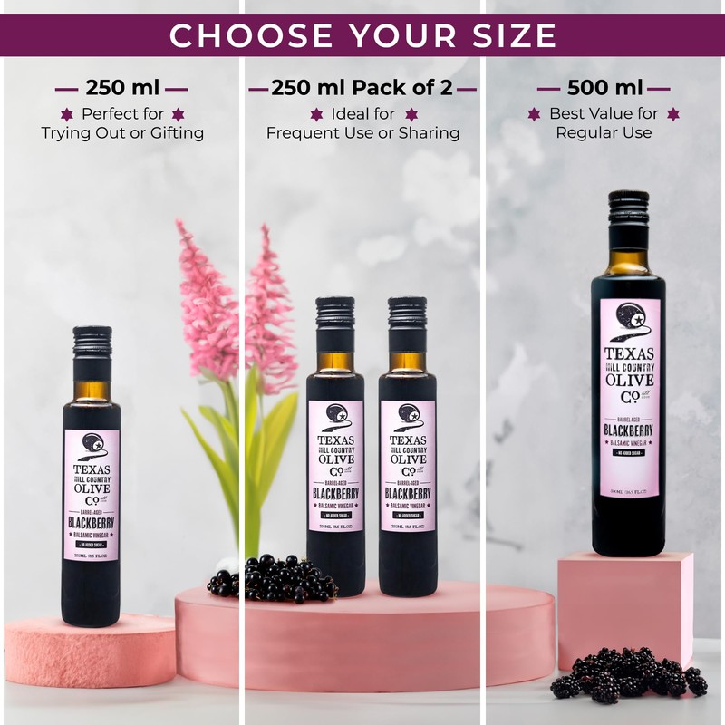 Pomegranate Balsamic Vinegar - Gourmet Barrel Aged Infused Balsamic Vinegar