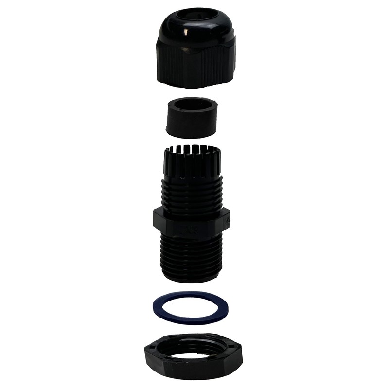 Pack of 10 M20 x 1.5 (Plastic/Black) Cable Gland /