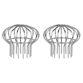 Gutter Guard 304 Stainless Steel Filter Strainer Fits for Round Downspout, Stops Leaves Seeds and Other Debris Gutter Cleaning Tools, 2 Pack, 125 * 125mm