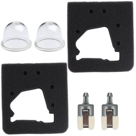 Hipa (Pack of 2 17211-ZM3-800 GX 22 GX 31 Air Filter + Primer Bulb Fuel Filter for Honda GX22 GX31 Engine FG100 Tiller Cultivator