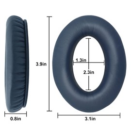 Hoxiver Earpads Replacement for Bose QC35 (QuietComfort 35) & QC35ii Headphones Ear pads Cushions,Soft Protein Leather,Noise Isolation Foam(Midnight Blue)