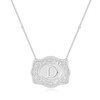 Belt Buckle Necklace With Initial For Women, 18k Gold Plated