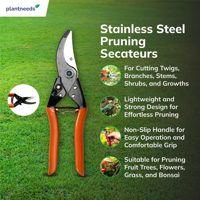 Stainless Steel Flower Cutter Pruning Secateurs | Grafting Tool |