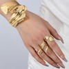 GUSXPPD Cuff Bangle Bracelets for Women, Gold Bangles Chunky, Open