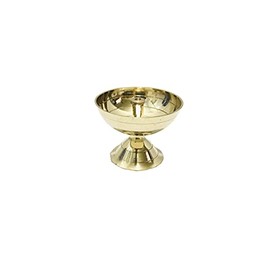 Round Brass Diya Paro Pyali Golden Diya Jyot Deepak Pooja Dia Brass Diwali Puja Diwali Diya/Deepawali Deepak Oil Lamps/Christmas Decoration Engraved Unique Design Gift Items Pack of 1 with phouch
