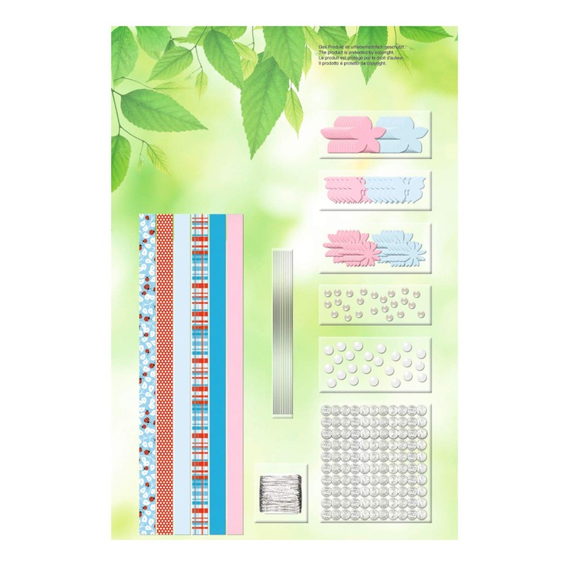 Ursus 24190099 Design Stripes Mini Paper Balls Spring Fever, 132