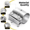 ZEHCLP 2 Pcs 3.5 inch Exhaust Clamp 3 1/2 Butt