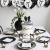 MAJCL Elegant Black Bow Party Decorations Set - Black &