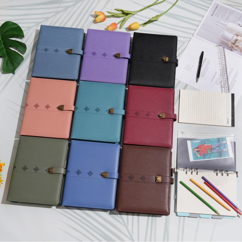 WASON A5 Diary PU Leather Composition Notebook Ruled Binder Journal