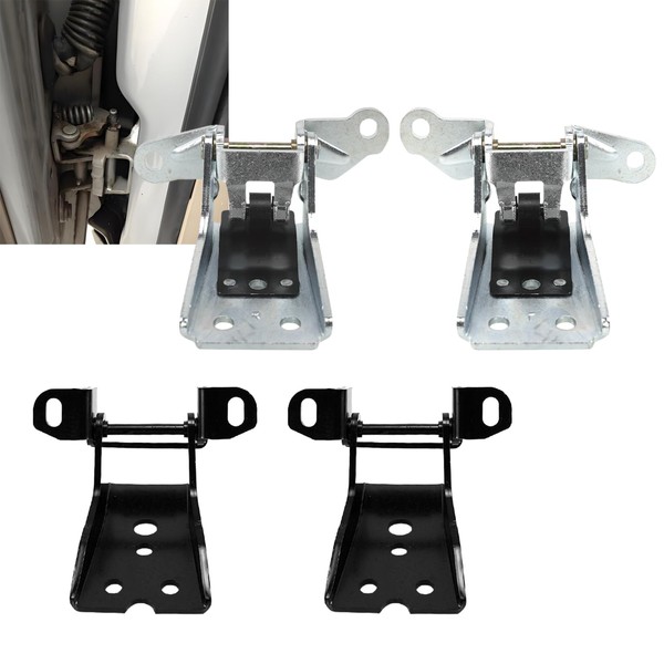 Frtcaty 4PCS Upper & Lower Door Hinge Set, Left &