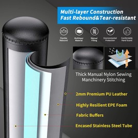 Freestanding Punching Bag with Stand Adult, 70''-205lbs Heavy Punching Bag with Suction Cup Base for Adult Kids - Men Stand Kickboxing Bag - Suitable for Home Office Gym Boxing and Kickboxing Fitness