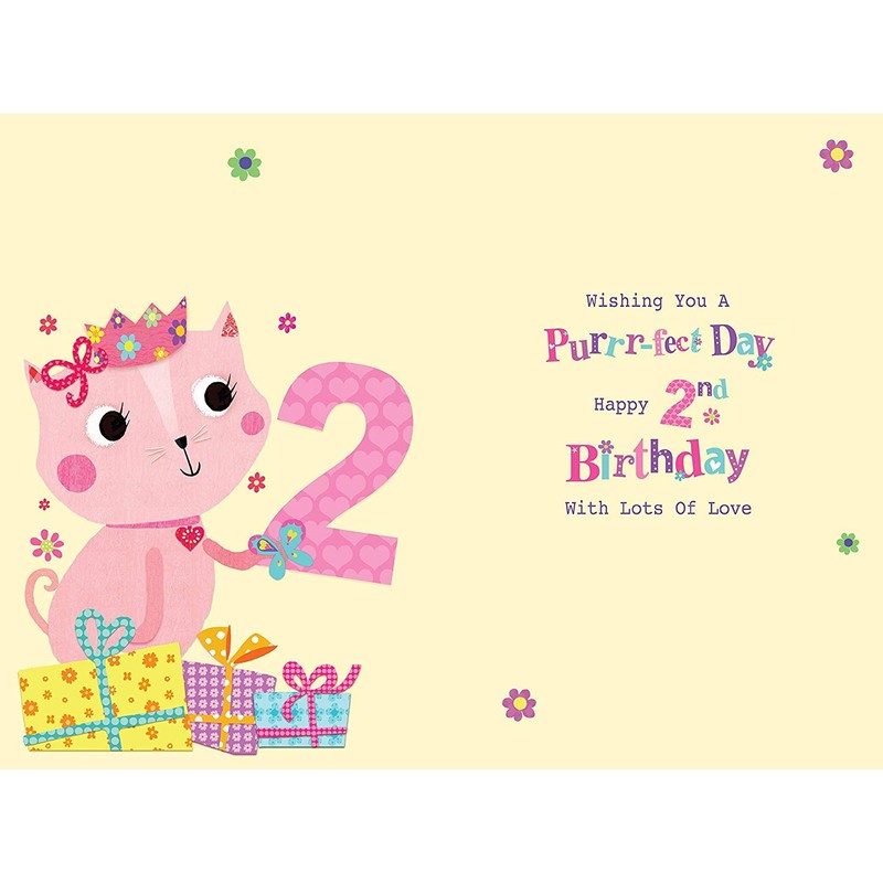 To A Special Granddaughter 2nd 2 Today Cat & Presents